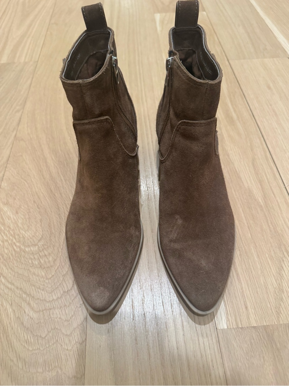 Dolce Vita Able Dark Brown Suede Chukka Boots with Side Zip - Picture 2 of 9